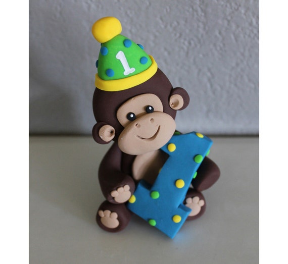 Custom Monkey Cake Topper For Birthday Or Baby Shower