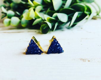 Triangle Druzy Earrings