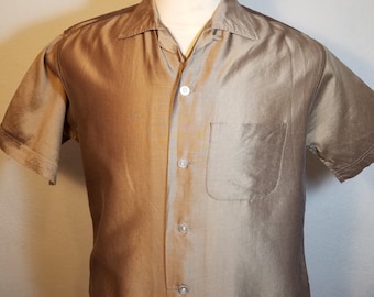 FREE SHIPPING Vintage 1950 Men Iridescent Shirt