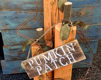 Tall Wooden Pumpkins