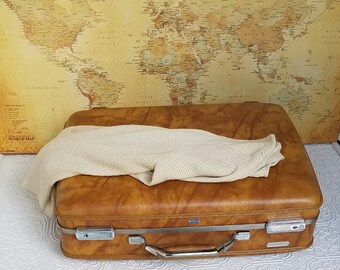 Vintage Luggage, American Tourister, Vintage Suitcase, Weekender, Travel Bag, Hard Shell Luggage, Carry On Bag