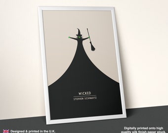 Wicked Musical Wall Art Print, Defying Gravity, Poster, Musical, Gift, Theatre Lover