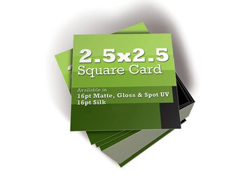 Set of 250 - 2.5" x 2.5" Square Business Cards