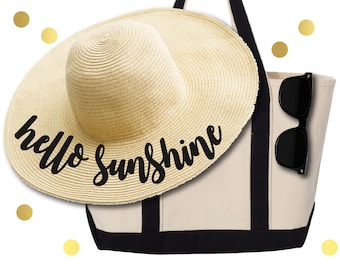 Personalized beach hat. Do not disturb straw hat. Hello Sunshine Straw hat. Nautical Straw hat