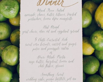 Custom Printed | Deckled Edge | Menu