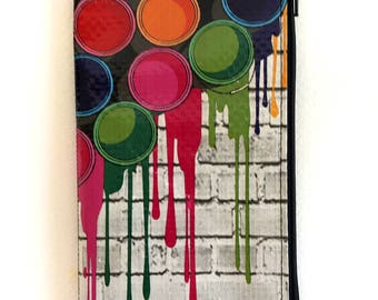 Zipper Pouch Wallet Insert Midori Travelers Notebook Dripping Paint dori inserts
