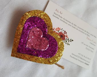 Heart shaped brooch JolyArt