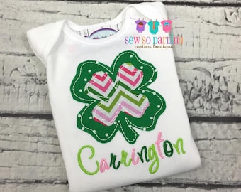 Baby Girl St Patrick's Day Shirt - St Patricks Day Outfit - St Patricks Day shirt - Baby Girl Shamrock Shirt - St Patrick's Clothes