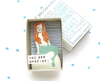 Little Mermaid - The Instant Comfort Pocket Box - you are amazing! - cheer up and consolation box