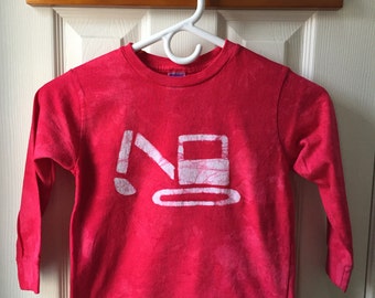 Kids Construction Shirt, Kids Excavator Shirt, Kids Digger Shirt, Red Truck Shirt, Kids Truck Shirt, Boys Truck, Girls Truck (4T)
