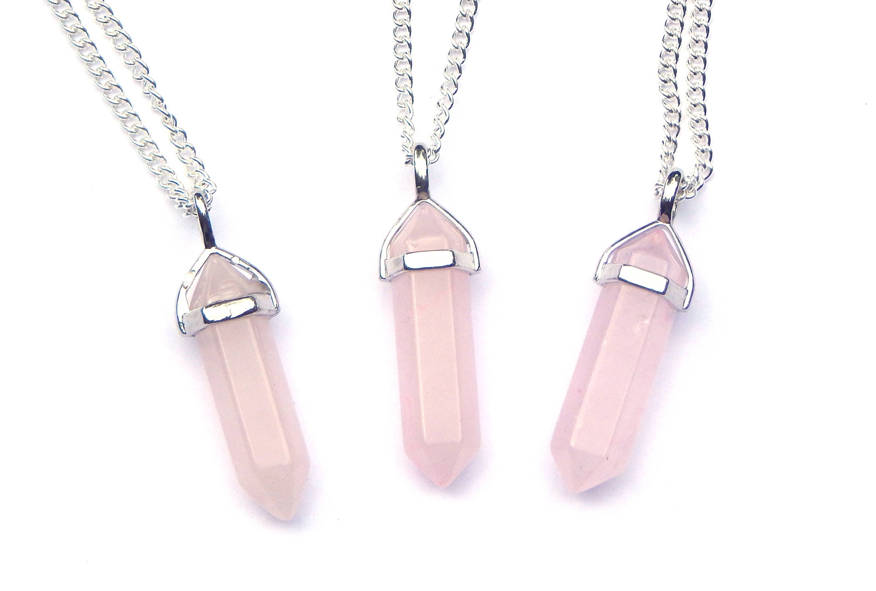 rose quartz jewelry hexogon
