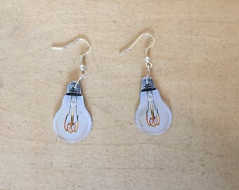 Edison Bulb Earrings // Steampunk Gatsby Era Jewelry // Fashion Earrings // Statement Earrings
