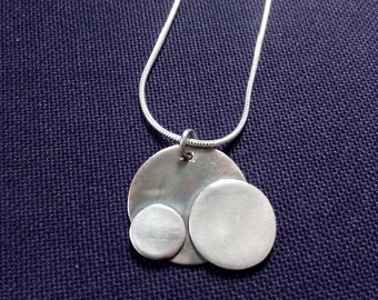 Contemporary silver pendant