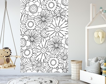 Coloring Book Wallpaper Peel and stick For Kids and Adults Coloring Book Wallpaper Peel and stick For Kids and Adults