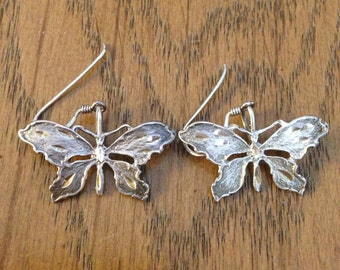 Butterfly Sterling Silver Earrings
