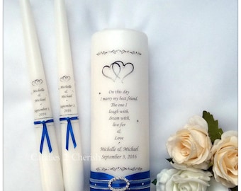 Unity Candle Set - Personalised Unity Candle Set - Unity Candle - Personalised Unity Candle - Wedding Candles