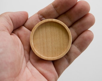 Neatly finished No laser hardwood bezel tray - Maple - 38 mm cavity - (Z383-Mp)