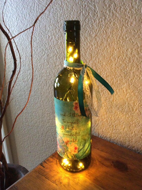 Wine Bottle Light Song Lyrics What a Wonderful World