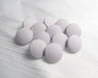 Palest Violet: 1/2" (13mm) Fabric-Covered Pad Shank Buttons - Set of 12 New / Unused Matching Buttons