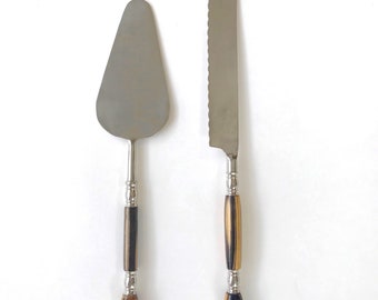 Handmade Beaded Cake Knife Set; Cake Knife Set; Cake Server Set; Wedding Cake Server; Cake Cutting Set; Cake Server; Wedding Gift
