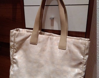 Authentic Chanel Canvas shoulder bag / handbag