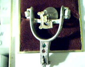 14kt and sterling silver tie tac