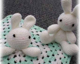Bunny Stuffed Toy and Bunny Comforter/Lovey Crochet Pattern
