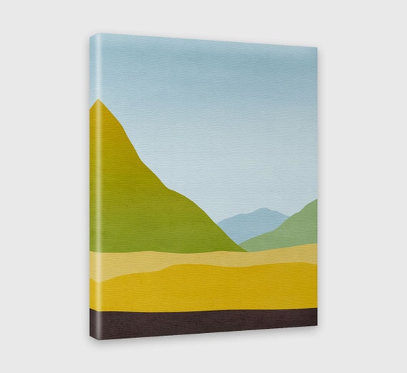 Modern Abstract Art Canvas Print Mountain Wall Art Abstract