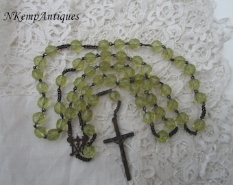 Antique glass rosary 1900 for the collector