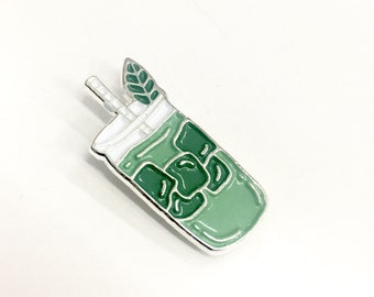 Green Tea Matcha Enamel Pin