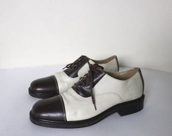 Vintage 1990s Saddle Shoes 7 | Vintage Saddle Shoes | Oxford Shoes | Menswear Shoes | Loafers | Gap Shoes