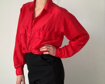 Red Silk Shirt