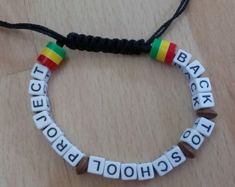 Black Beaded Back to School Project bracelet