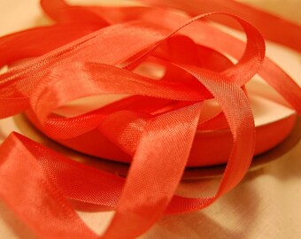 Coral Rose Vintage Seam Binding Ribbon