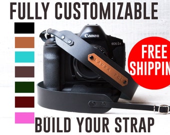 Custom Camera Strap DSLR camera strap Monogram camera strap DSLR strap Canon camera strap Nikon Camera strap