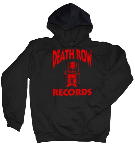 death row records hoodie blue