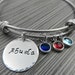 Abuela Bangle Bracelet / Charm Bracelet / Expandable Wire Bangle / Personalized Grandma Bracelet