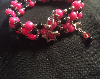 Triple strand memory wire bracelet