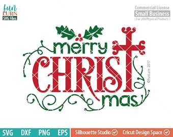 Merry Christ mas SVG, Christmas SVG, Holly leaves, word art, Typography, svg png dxf eps, cameo file, cricut file, svg file