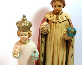 Infant Of Prague Chalkware Figurines