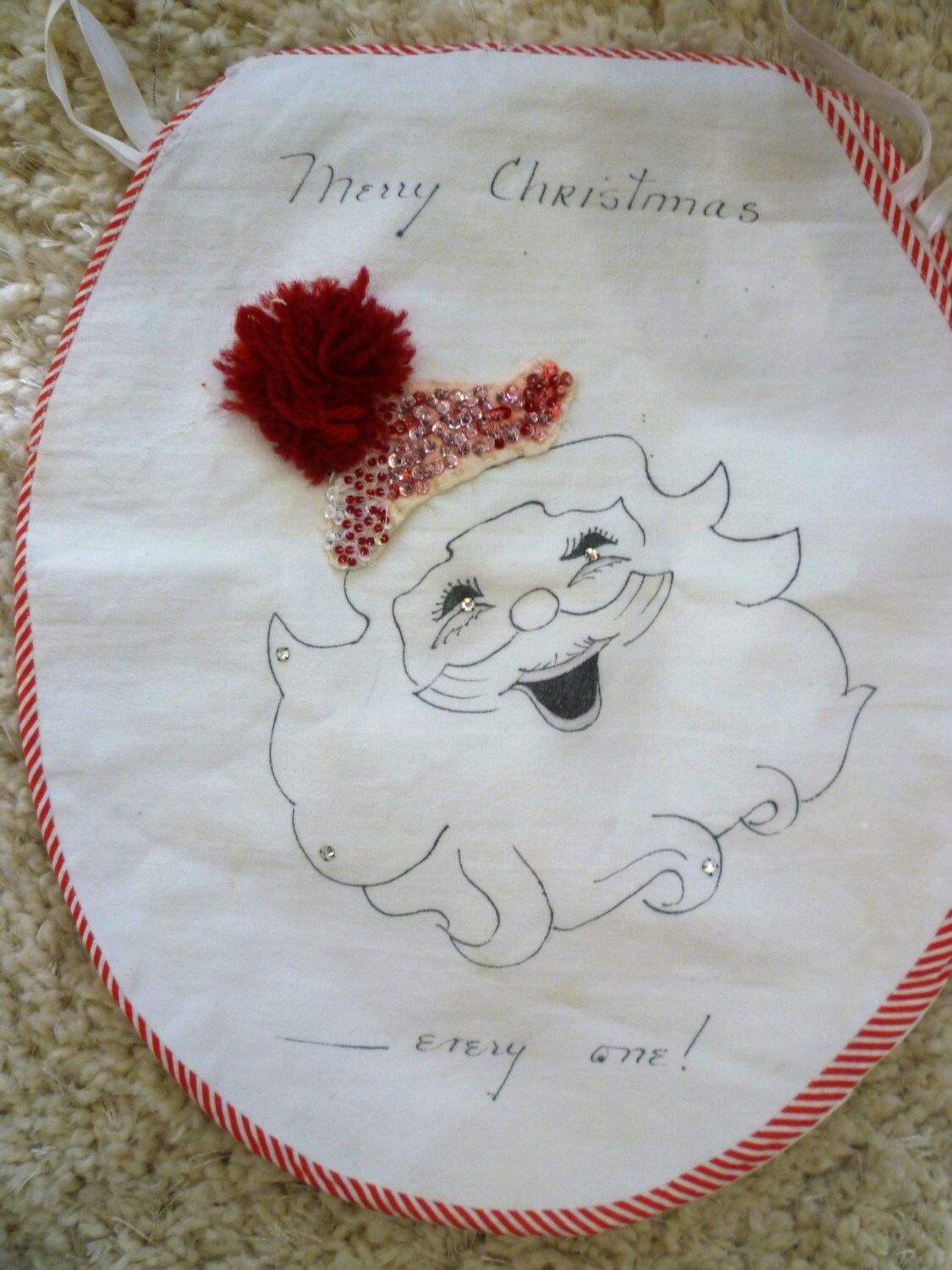 Santa Claus Toilet Seat Cover Merry Christmas Everyone on