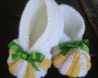 Baby booties, Crochet Baby Booties, Pumpkin Baby Booties, Baby Shower gift, Baby ankle booties, Baby girl shoes, Baby girl booties