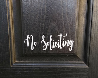 No Soliciting Sign - Vinyl Decal - Sticker