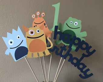 Monster Party Centerpiece Sticks, Little Monster Birthday Party, Halloween Party Centerpiece, Monster 1st Birthday, Monster Centerpiece