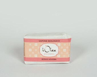 Sapone Naturale Biologico Rosa e Jojoba Natural Handmade Soap