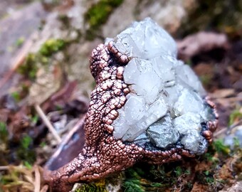 Handmade copper / raw gem / witch ring / post apocalyptic / crust punk / witchy / witchcraft / punk gift / occult / goth / ring / jewelry