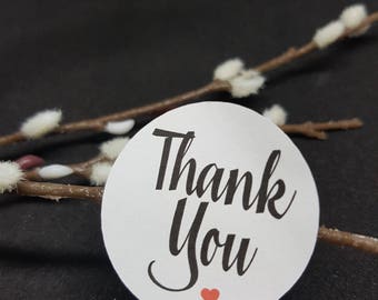 Thank You - Round or Rectangle Envelope Seals - Stickers -Labels