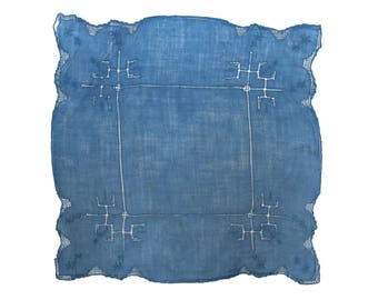 Organic Indigo Hand Dyed Vintage Hankie