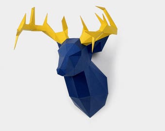 Deer Head Trophy - DIY Pre-cut Papercraft Kit