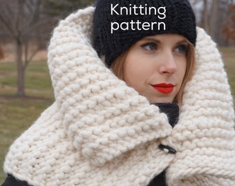 Harbour Cowl Knitting Pattern, Chunky Cowl Pattern